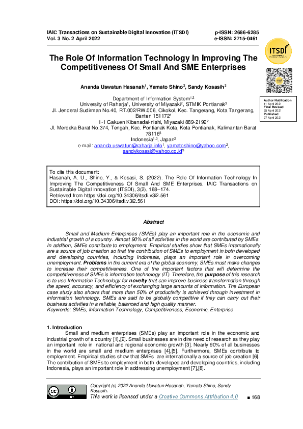 (PDF) The Role Of Information Technology In Improving The ...