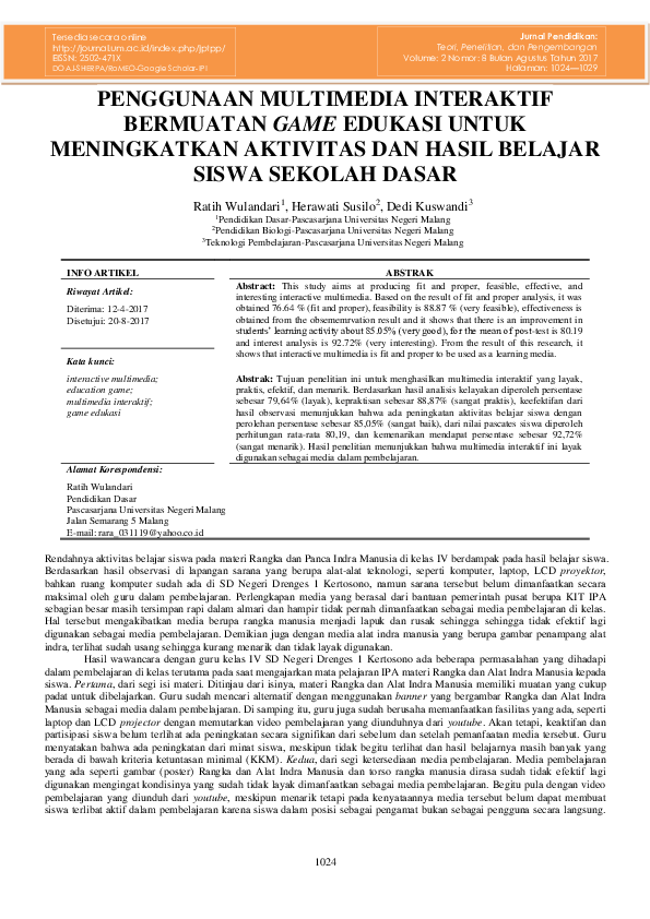 (PDF) Penggunaan Multimedia Interaktif Bermuatan Game Edukasi Untuk ...