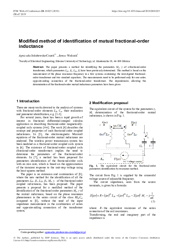 (PDF) Modified method of identification of mutual fractional-order ...