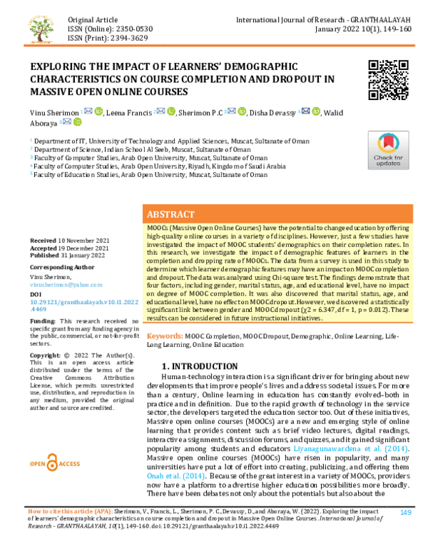 (PDF) Exploring the Impact of Learners’ Demographic Characteristics on ...