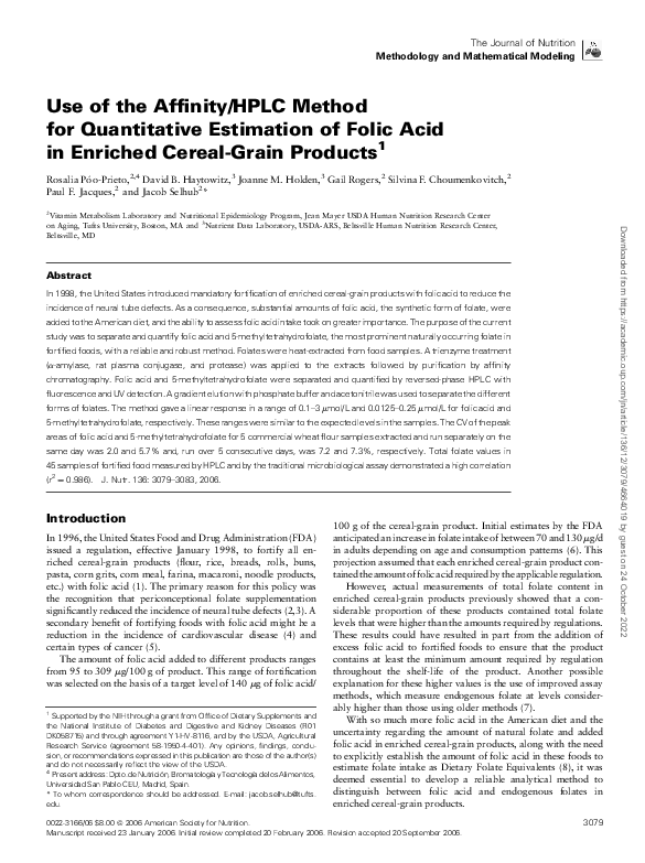 (PDF) Use of the affinity/HPLC method for quantitative estimation of