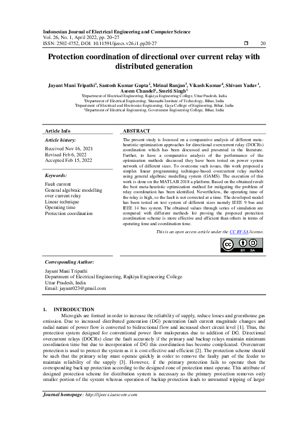 (PDF) Protection coordination of directional over current relay with ...