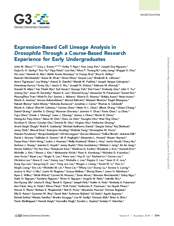 (PDF) Expression-Based Cell Lineage Analysis in Drosophila Through a ...