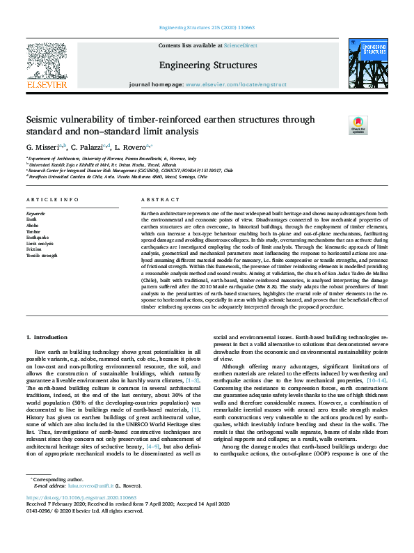 (PDF) Seismic vulnerability of timber-reinforced earthen structures ...