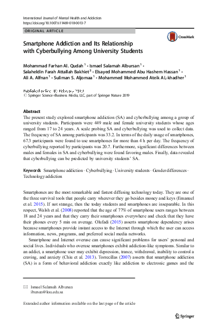 (PDF) Smartphone addiction and its relationship with social anxiety and ...