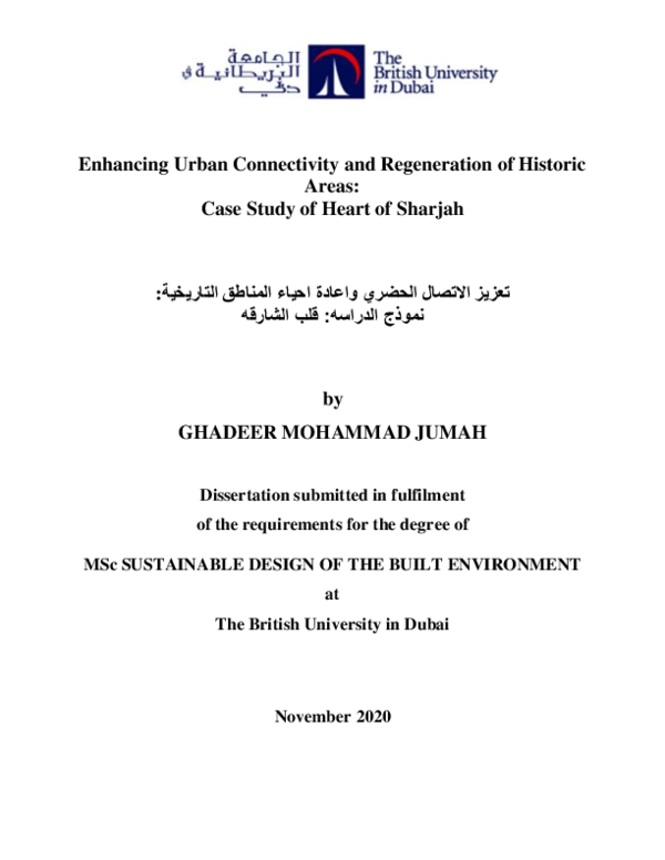 (PDF) Enhancing Urban Connectivity and Regeneration of Historic Areas ...