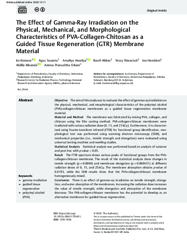 (PDF) The Effect of Gamma-Ray Irradiation on the Physical, Mechanical ...