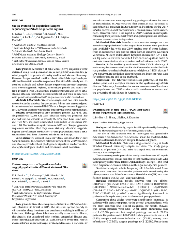 (PDF) Vector competence of Argentinean Aedes aegypti population for ...