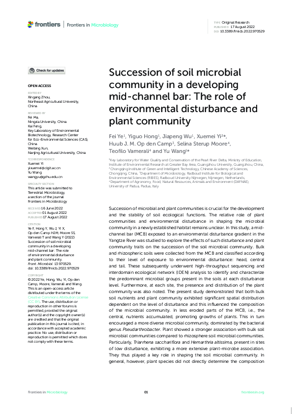 (PDF) Succession of soil microbial community in a developing mid ...