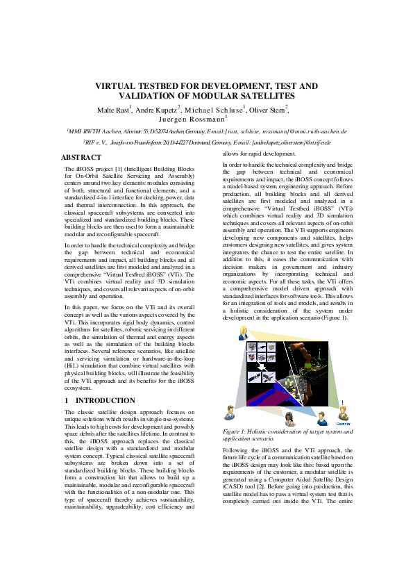(PDF) Virtual Testbed for Development, Test and Validation of Modular ...