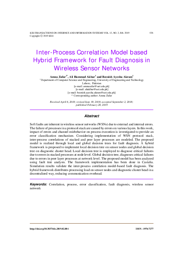 (PDF) Inter-Process Correlation Model based Hybrid Framework for Fault ...