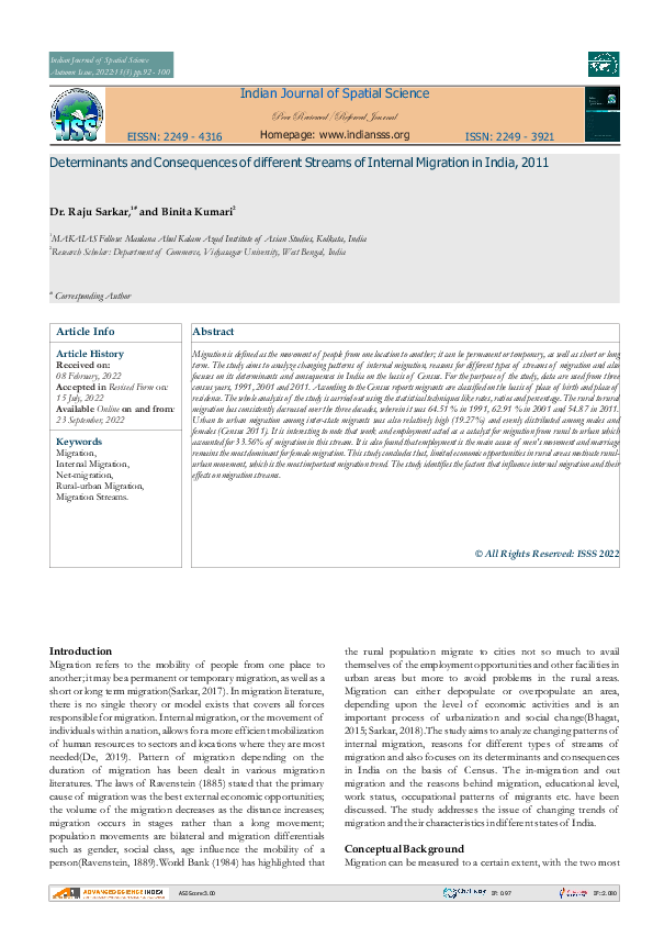 (PDF) Determinants and Consequences of different Streams of Internal ...