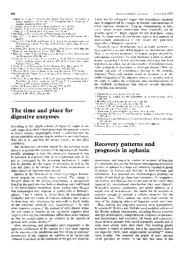 (PDF) Recovery patterns and prognosis in aphasia