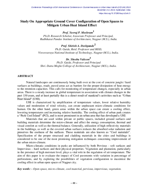 PDF Study On Appropriate Ground Cover Configuration Of Open Spaces To