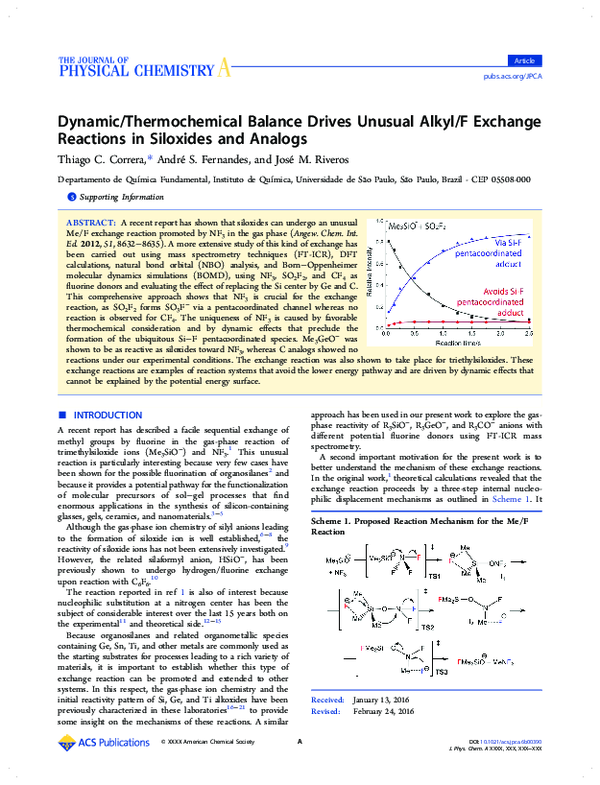 (PDF) Dynamic/Thermochemical Balance Drives Unusual Alkyl/F Exchange ...