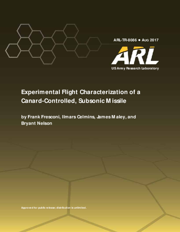 (PDF) Experimental Flight Characterization of a Canard-Controlled ...