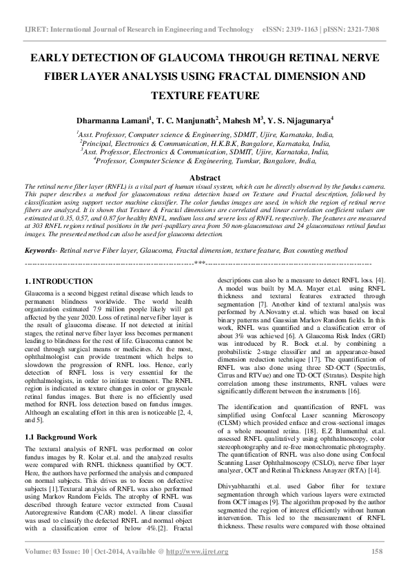 (PDF) Early Detection of Glaucoma Through Retinal Nerve Fiber Layer ...