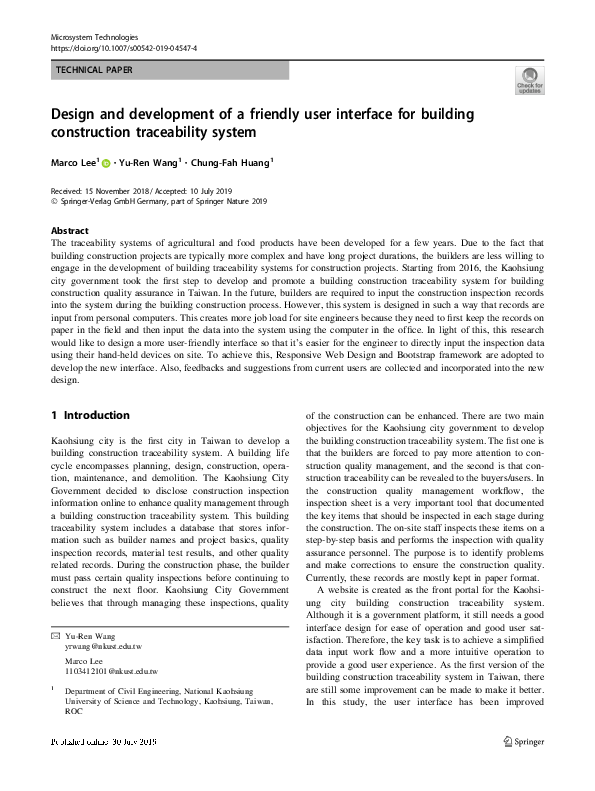 (PDF) Design and development of a friendly user interface for building ...