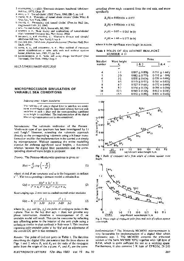 (PDF) Microprocessor simulation of variable sea conditions