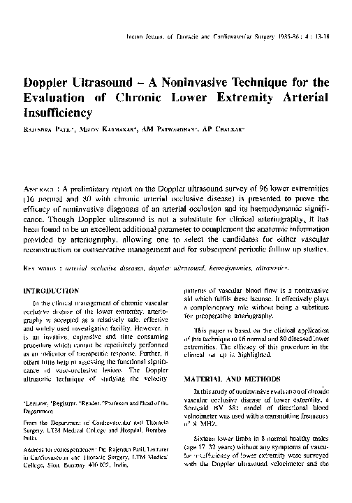 (PDF) Doppler ultrasound–A noninvasive technique for the evaluation of ...