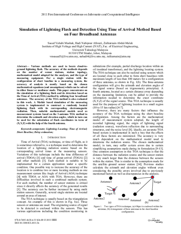 (PDF) Simulation of Lightning Flash and Detection Using Time of Arrival ...