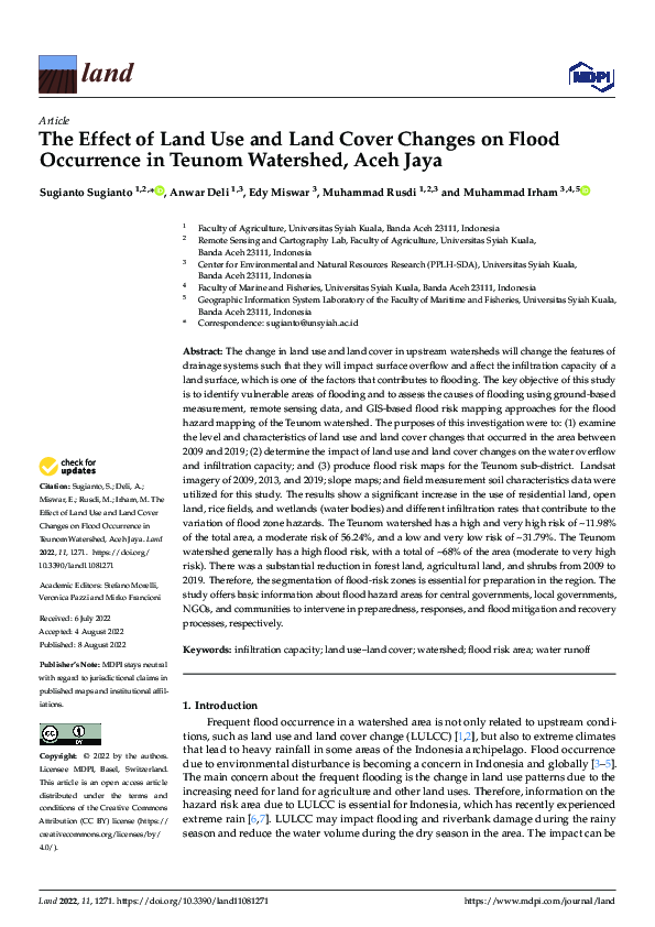 (PDF) The Effect of Land Use and Land Cover Changes on Flood Occurrence ...