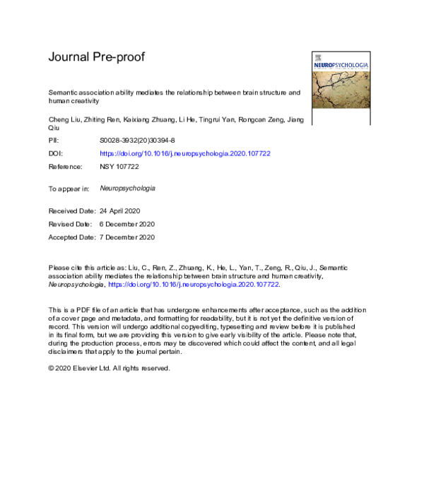 (PDF) Semantic association ability mediates the relationship between ...