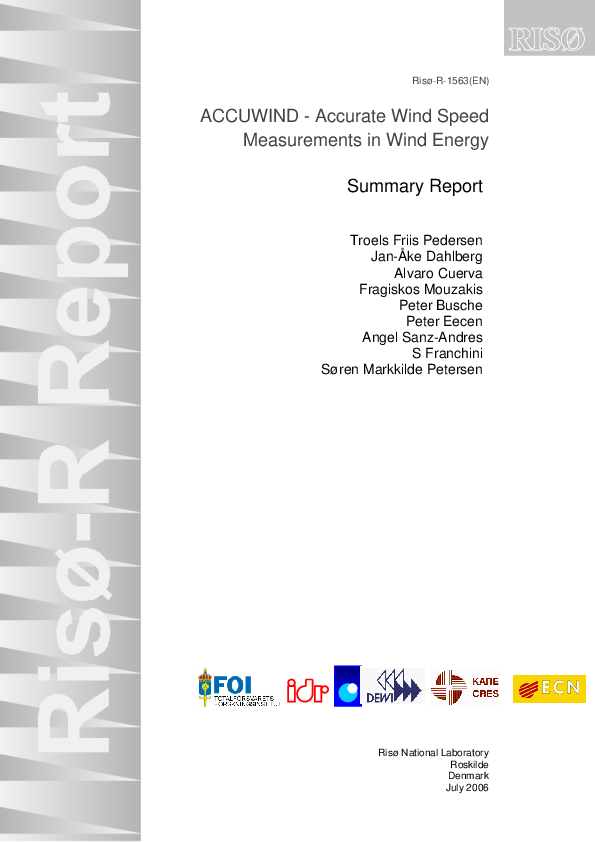 (PDF) ACCUWIND–Accurate Wind Speed Measurements in Wind