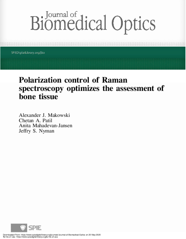 (PDF) Polarization control of Raman spectroscopy optimizes the ...