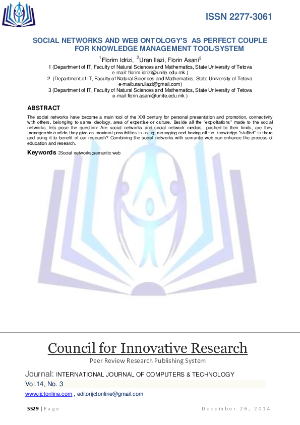 (PDF) Social Networks and WEB ontologys as perfect couple for knowledge ...
