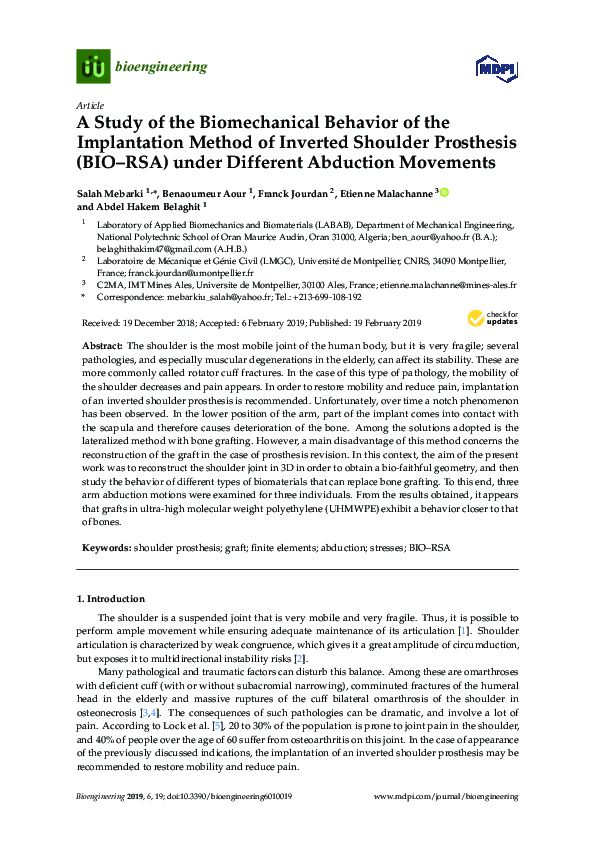 (PDF) A Study of the Biomechanical Behavior of the Implantation Method ...