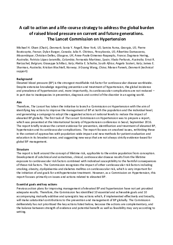 (PDF) A call to action and a lifecourse strategy to address the global ...