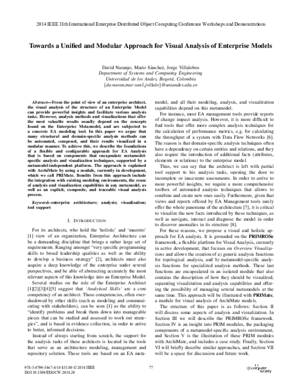 (PDF) Towards a Unified and Modular Approach for Visual Analysis of ...