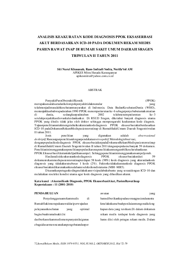  pdf analisis keakuratan kode diagnosis ppok eksaserbasi akut