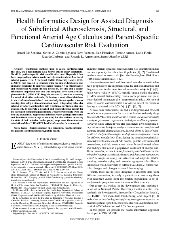 (PDF) Health Informatics Design for Assisted Diagnosis of Subclinical ...