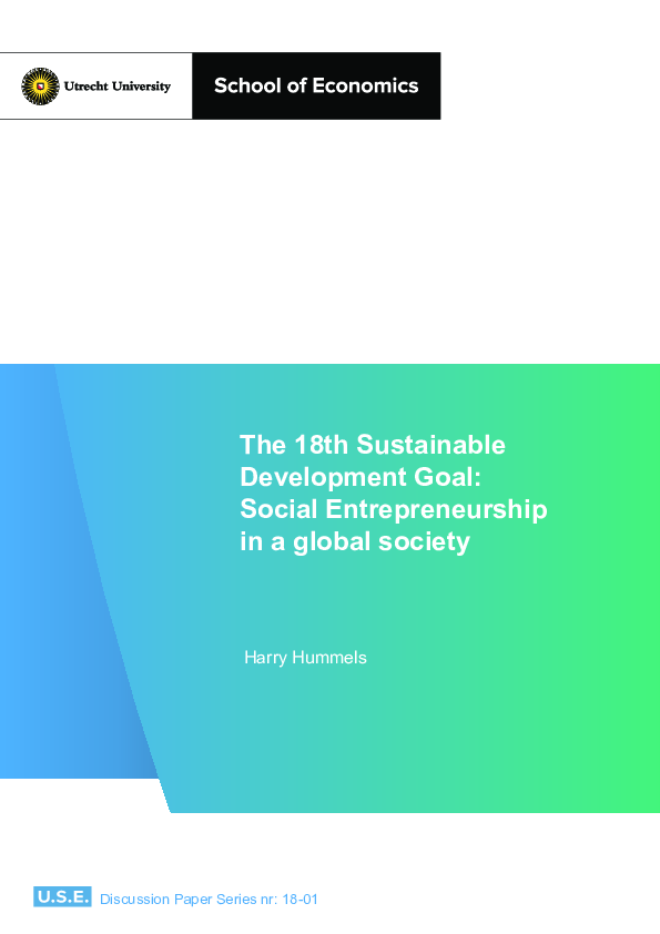 (PDF) The 18th Sustainable Development Goal: Social Entrepreneurship in ...