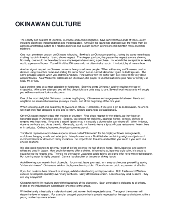 (PDF) Okinawan Culture