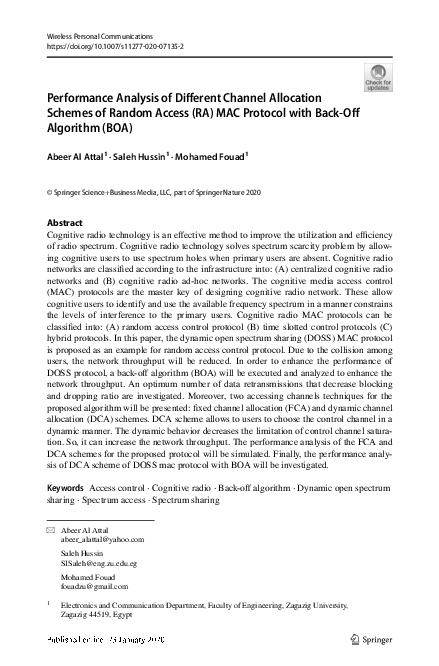 (PDF) Performance Analysis of Different Channel Allocation Schemes of ...