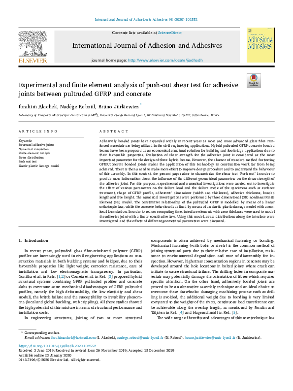(PDF) Experimental and Finite Element Analysis of Pultruded Glass ...