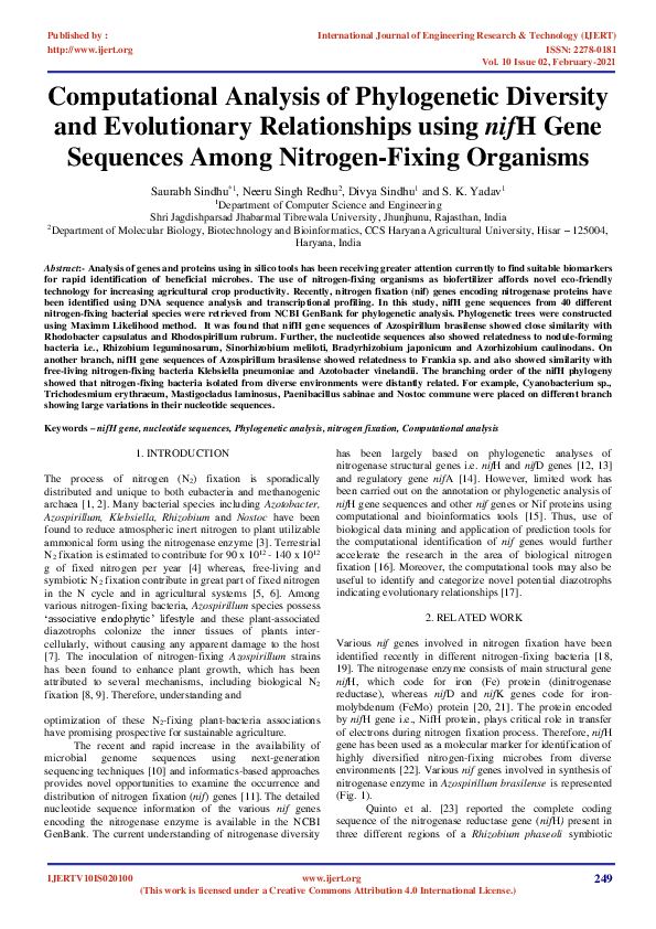 (PDF) Computational Analysis of Phylogenetic Diversity and Evolutionary ...