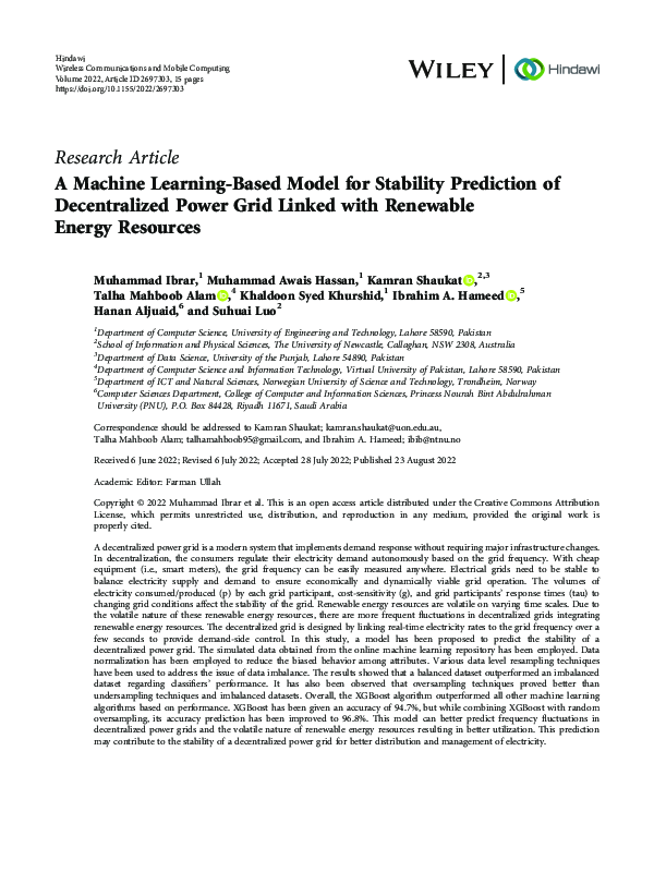 (PDF) A Machine Learning-Based Model for Stability Prediction of ...