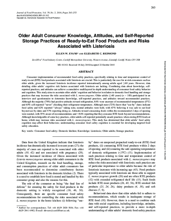 (PDF) Older Adult Consumer Knowledge, Attitudes, and Self-Reported ...