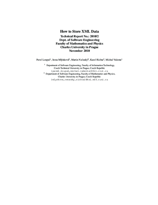 (PDF) How to Store XML Data