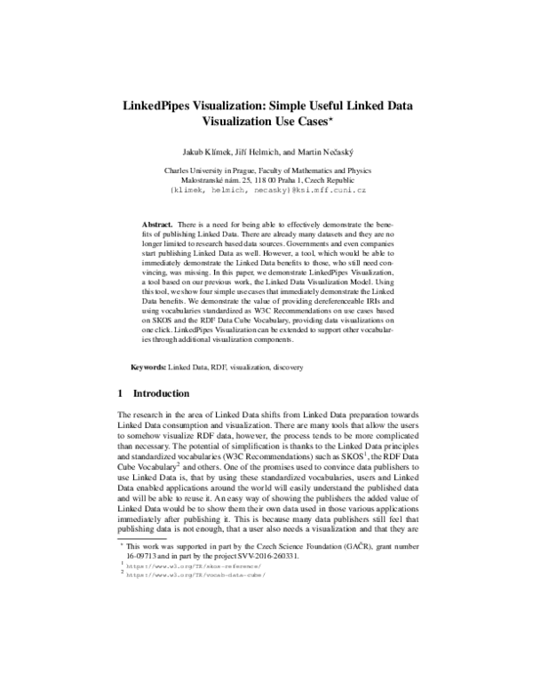 (PDF) LinkedPipes Visualization: Simple Useful Linked Data ...