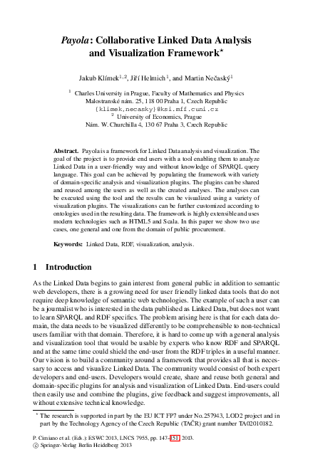 (PDF) Payola: Collaborative Linked Data Analysis and Visualization ...