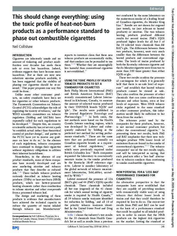 (PDF) This should change everything using the toxic profile of heatnotburn products as a