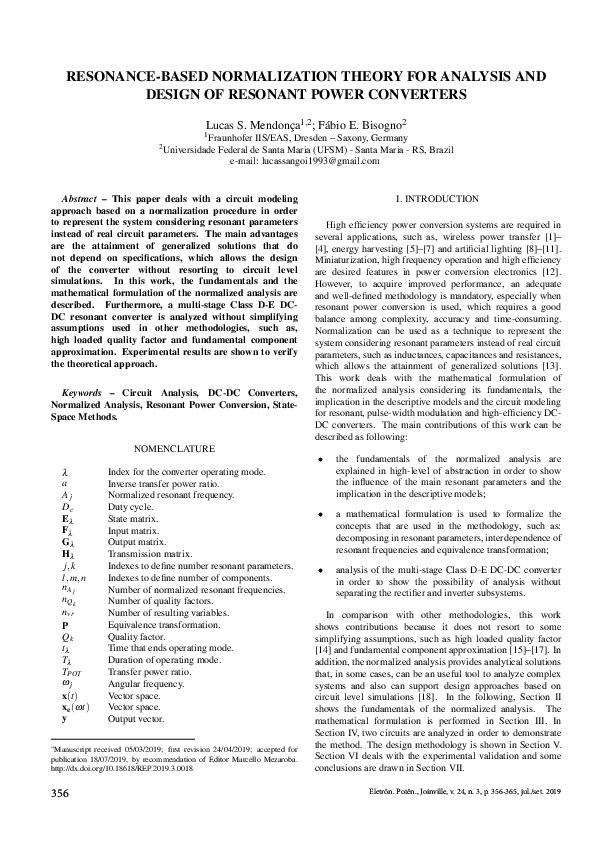 (PDF) Energy-Based Normalization for Resonant Power Converters