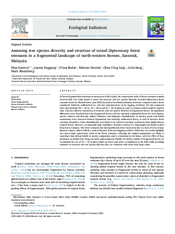 (PDF) Assessing tree species diversity and structure of mixed ...
