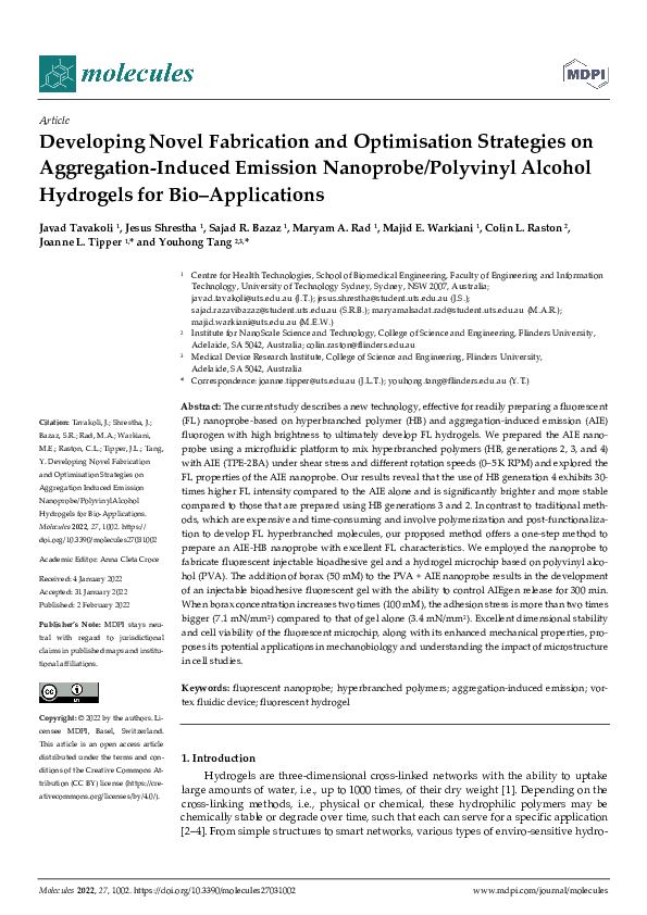 (PDF) Developing Novel Fabrication and Optimisation Strategies on ...