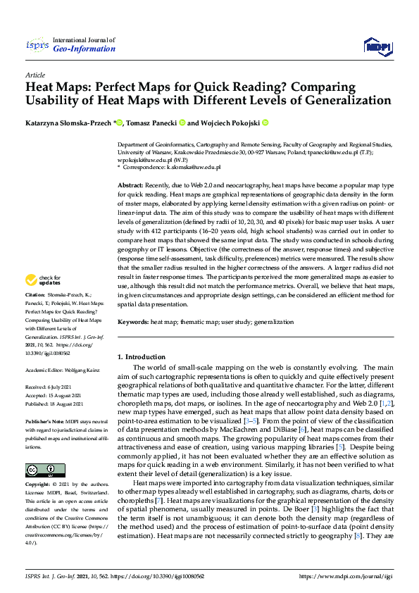 (PDF) Heat Maps: Perfect Maps for Quick Reading? Comparing Usability of ...